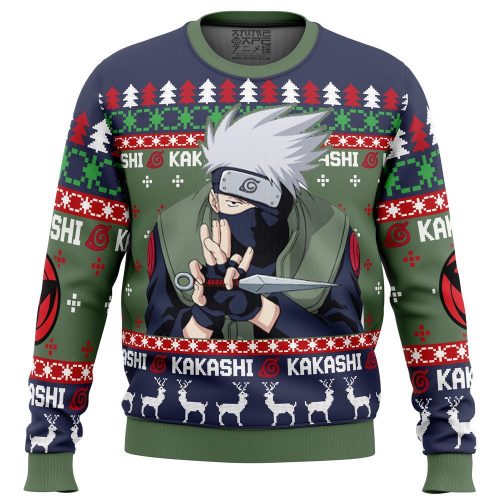 Get Festive with Christmas Kakashi Hatake Naruto Sweater - Perfect for Holiday Celebrations!