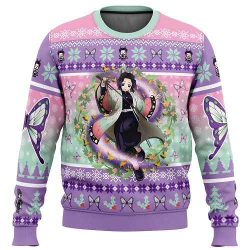 Get Festive with Christmas Kochou Shinobu Demon Slayer Ugly Sweater