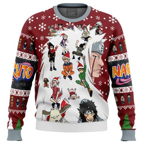 Naruto Ugly Christmas Sweater featuring Christmas Naruto Characters - Get in the Holiday Spirit!