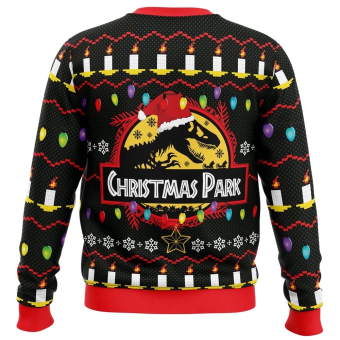 Get Festive with the Christmas Park Jurassic Park Ugly Sweater – Perfect Holiday Attire!