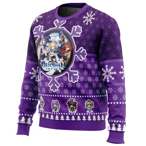 Level Up Your Style with Christmas Quest Genshin Impact Ugly Sweater