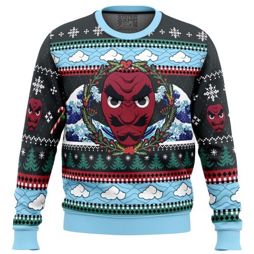 Get Festive with Sakonji Urokodaki Demon Slayer Ugly Christmas Sweater