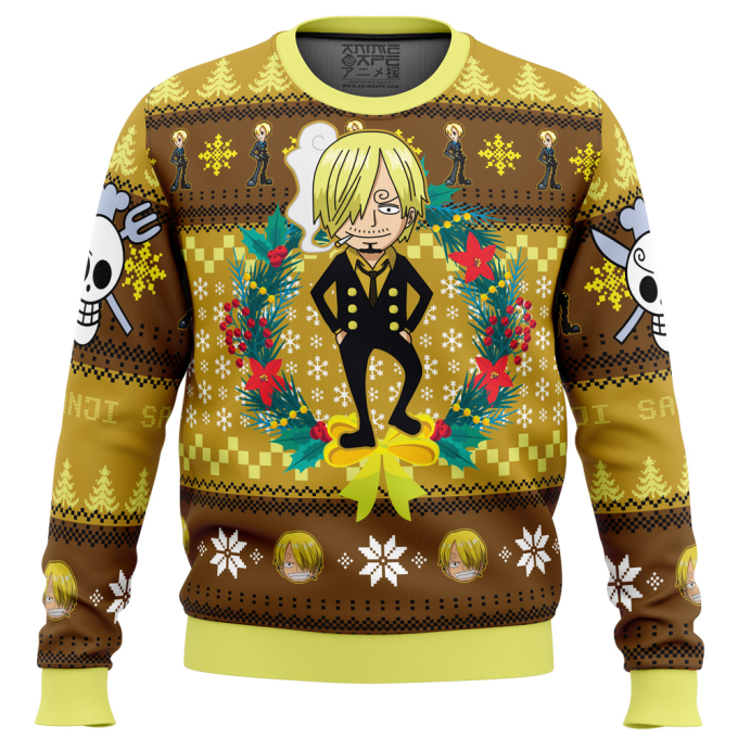 Get Festive with Sanji One Piece Ugly Christmas Sweater – Perfect Holiday Attire!
