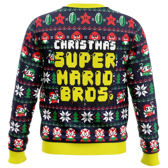 Get Festive with Super Mario Bros Ugly Christmas Sweater – Perfect for the Holidays!
