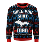 Bidden Will You Shut Man 3D Christmas Sweater – Festive Apparel for a Memorable Holiday Season