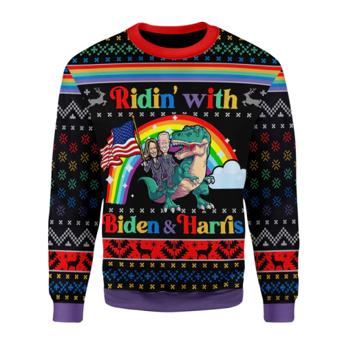 Get Festive with Biden and Harris LGBT 3D Christmas Sweater - Shop Now!