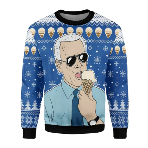 Festive Christmas Sweater: Joe s 3D Apparel Showcasing Love for Ice Cream!