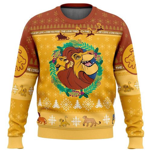 Jingle All the Way with Christmas Lion King Disney Ugly Sweater