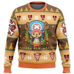 Get Festive with Christmas Tony Chopper One Piece Ugly Sweater – Perfect for the Holidays!