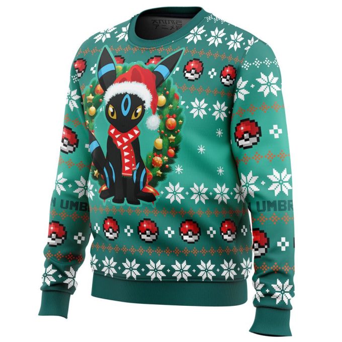 Get Festive with Christmas Umbreon Pokemon Ugly Sweater – Perfect Holiday Gift!