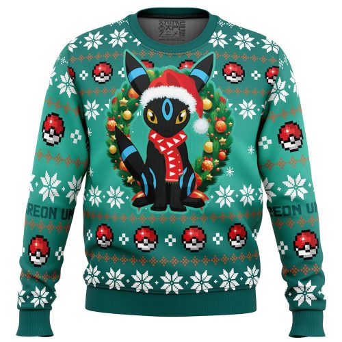 Get Festive with Christmas Umbreon Pokemon Ugly Sweater – Perfect Holiday Gift!