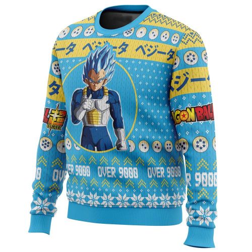 Get Festive with Christmas Vegeta Dragon Ball Z Ugly Sweater – Perfect Holiday Attire!