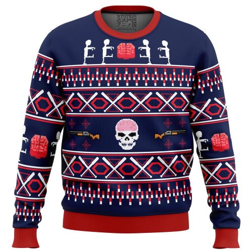 Spook-tacular Christmas Zombie Ugly Sweater: Festive Horror Style for the Holidays!