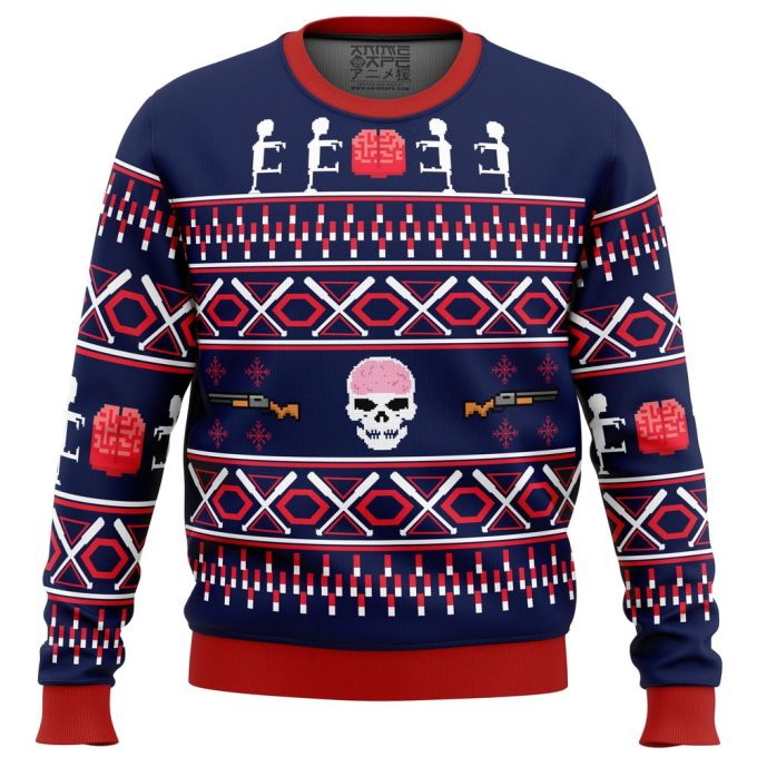 Spook-tacular Christmas Zombie Ugly Sweater: Festive Horror Style for the Holidays!