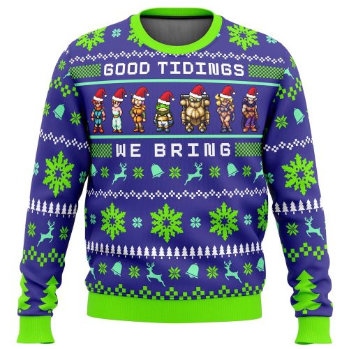 Get Festive with Chrono Trigger Good Tidings Ugly Christmas Sweater - Limited Edition