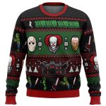 Spooktacular Classic Horror Christmas Ugly Sweater: Festive & Frightful Holiday Attire!