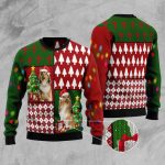 Collie Hohoho Christmas Graphic Sweater – Tis The Season Ugly Christmas Sweater