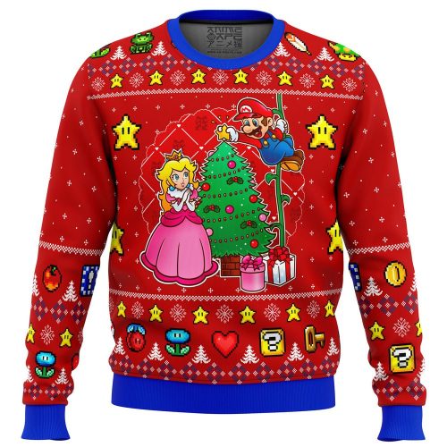 Get Festive with Super Mario Ugly Christmas Sweater - Come & See the Christmas Tree Design!