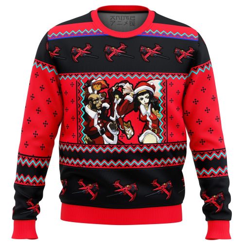 Get Festive with Cowboy Bebop Ugly Christmas Sweater – Perfect Holiday Attire!