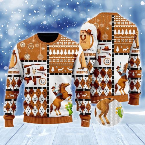 Cowboy Rodeo Merry Christmas Ugly Sweater: Festive Western Holiday Apparel