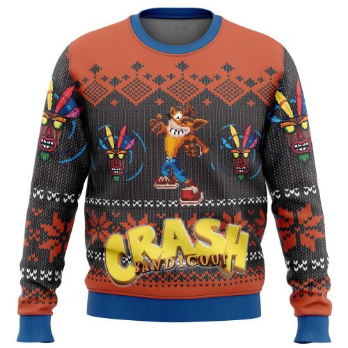 Get Festive with Crash Bandicoot Alt Ugly Christmas Sweater – Limited Edition