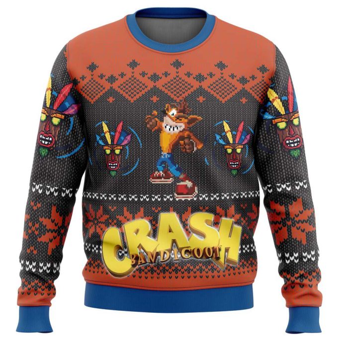 Get Festive with Crash Bandicoot Alt Ugly Christmas Sweater – Limited Edition