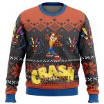 Get Festive with Crash Bandicoot Alt Ugly Christmas Sweater – Limited Edition