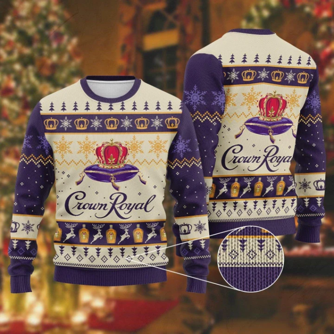 Crown Royal Christmas Sweater: Festive & Stylish Holiday Apparel for a Regal Look!