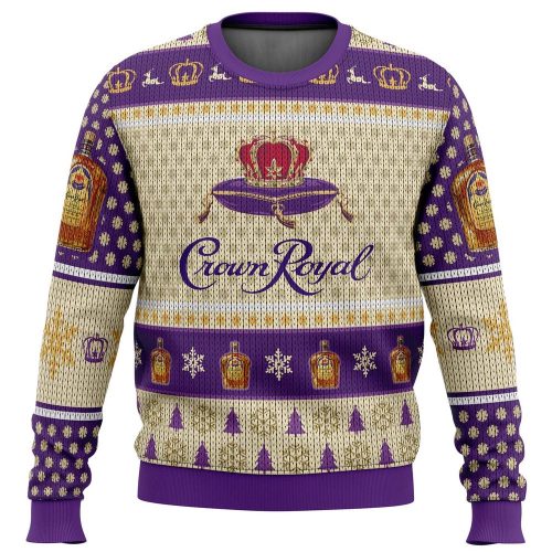 Crown Royal Whiskey Ugly Christmas Sweater – Festive and Fun Apparel for Whiskey Lovers!