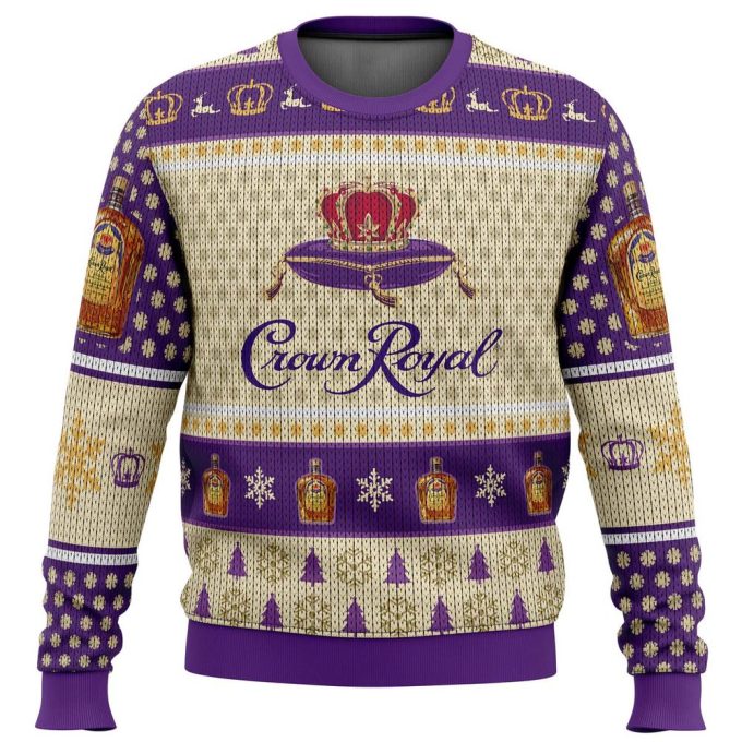 Crown Royal Whiskey Ugly Christmas Sweater – Festive and Fun Apparel for Whiskey Lovers!