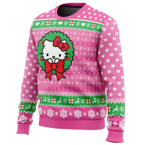 Cute Hello Kitty Ugly Christmas Sweater – Festive & Adorable Xmas Apparel!