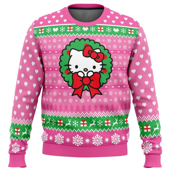 Cute Hello Kitty Ugly Christmas Sweater – Festive & Adorable Xmas Apparel!
