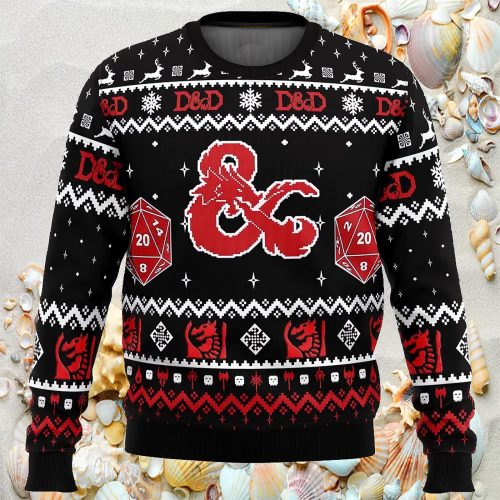 D&D Dungeons And Dragons Ugly Christmas Sweater
