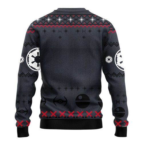 Dark Vader Cheer Disturbing Christmas Ugly Sweater – Unique Holiday Apparel