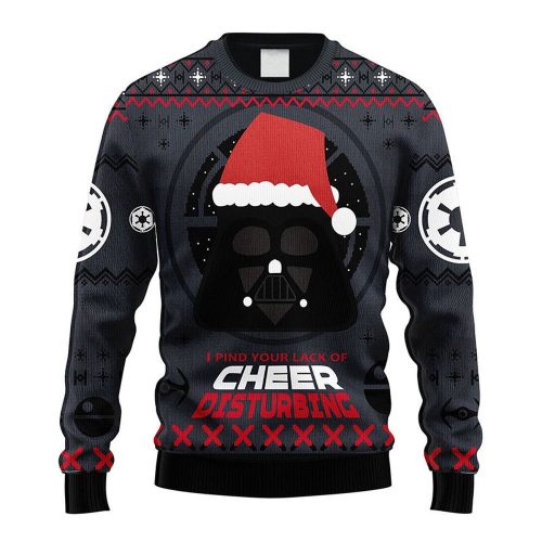 Darth Vader Cheer Disturbing Christmas Ugly Sweater – Unique & Eye-Catching Festive Apparel