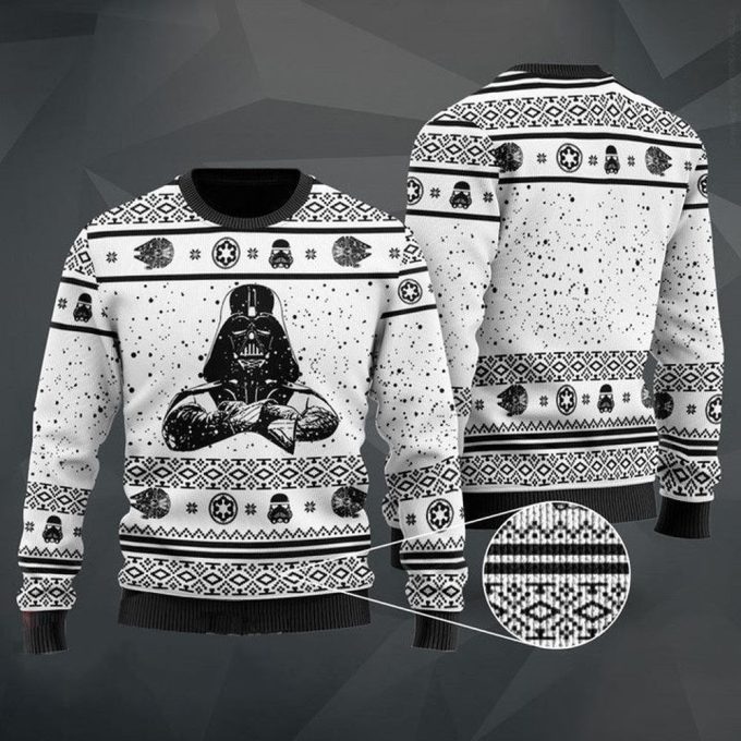 Get Festive with Darth Vader Black Christmas Ugly Sweater – Perfect for Star Wars Fans!
