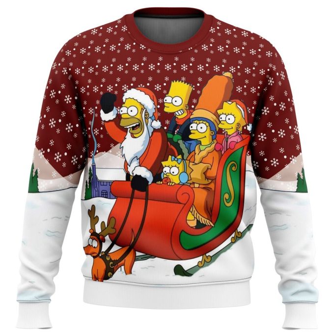 Dashing Through the Snow: The Simpsons Ugly Christmas Sweater – Festive & Fun Apparel!