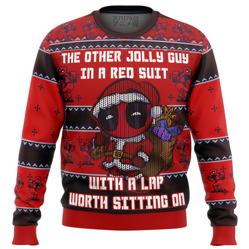 Get Festive with Deadpool: Jolly Red Guy Ugly Christmas Sweater – Limited Stock!
