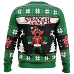Get Festive with Demogorgon Stranger Grinch Ugly Christmas Sweater from Stranger Things!