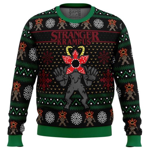 Get Festive with Demogorgon Stranger Krampus Sweater – Perfect for Stranger Things Ugly Christmas
