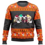Demon Slayer Chibi Ugly Christmas Sweater – Festive Anime Design for Cosplay & Holiday Fun