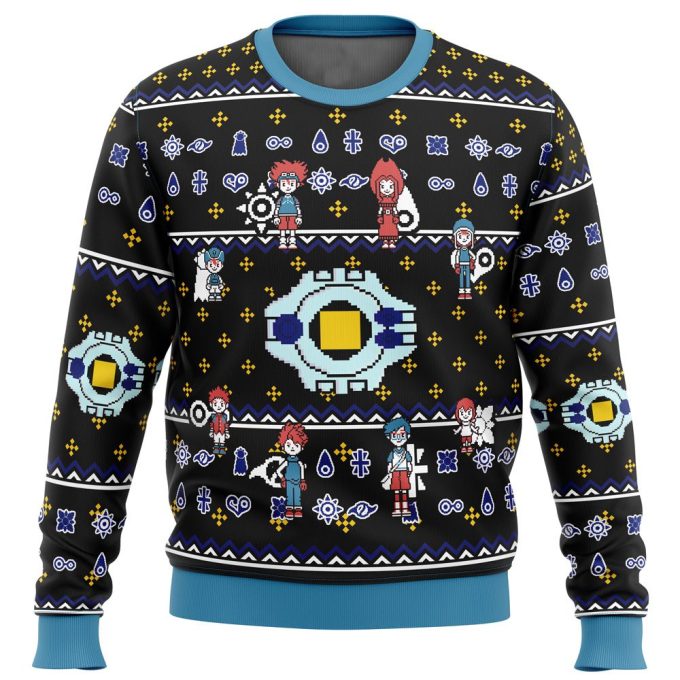 Get Festive with Digimon Characters Ugly Christmas Sweater – Perfect Holiday Gift!