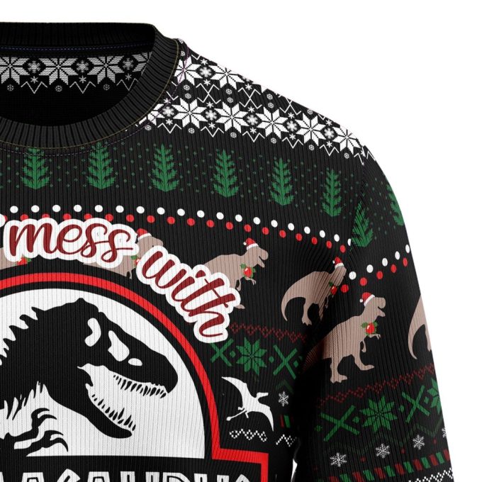 Dinosaur Mamasaurus Christmas Crewneck Sweater – Ugly Christmas Gift