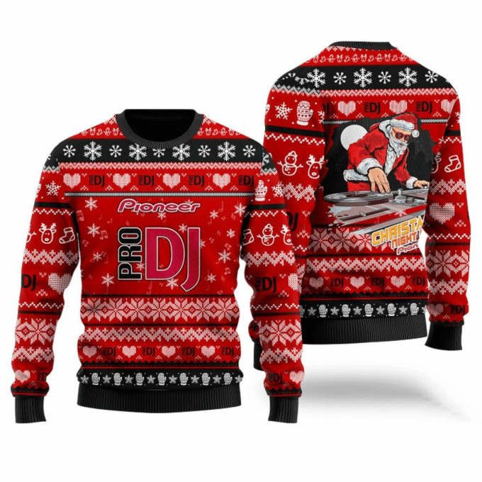Dj Santa Christmas Ugly Sweater: Festive & Fun Holiday Clothing for Music Lovers!