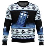 Get Festive with Doctor Who Tardis Ugly Christmas Sweater – Perfect Holiday Attire!