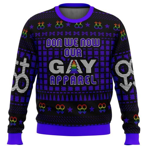 Get Festive with Our Don We Now Our Gay Apparel LGBT Ugly Christmas Sweater!