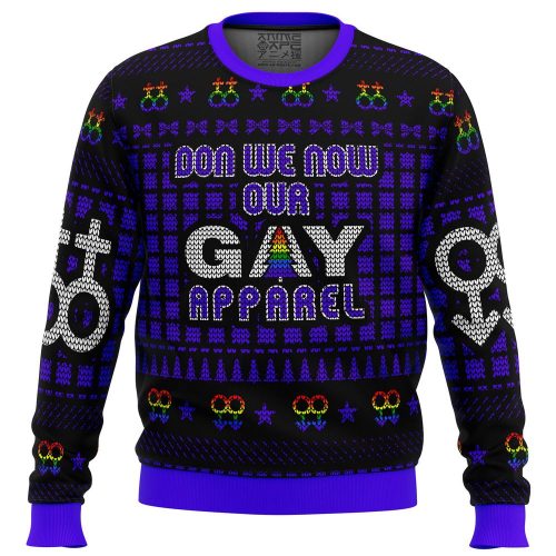 Get festive with our LGBT Ugly Christmas Sweater - Don We Now Our Gay Apparel!