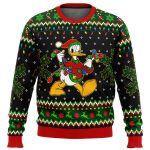 Get Festive with Donald Duck Christmas Lights Ugly Christmas Sweater – Perfect for Holiday Celebrations!