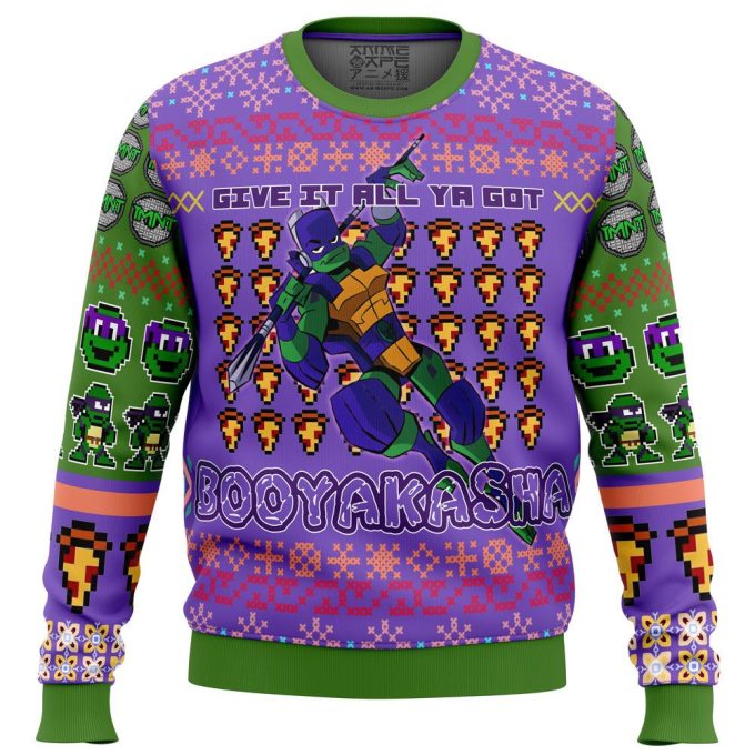 Get Festive with Donatello s TMNT Ugly Christmas Sweater – Perfect for Ninja Turtle Fans!