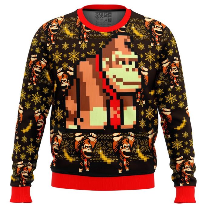 Get Festive with our Donkey Kong Sprite Ugly Christmas Sweater – Limited Stock!